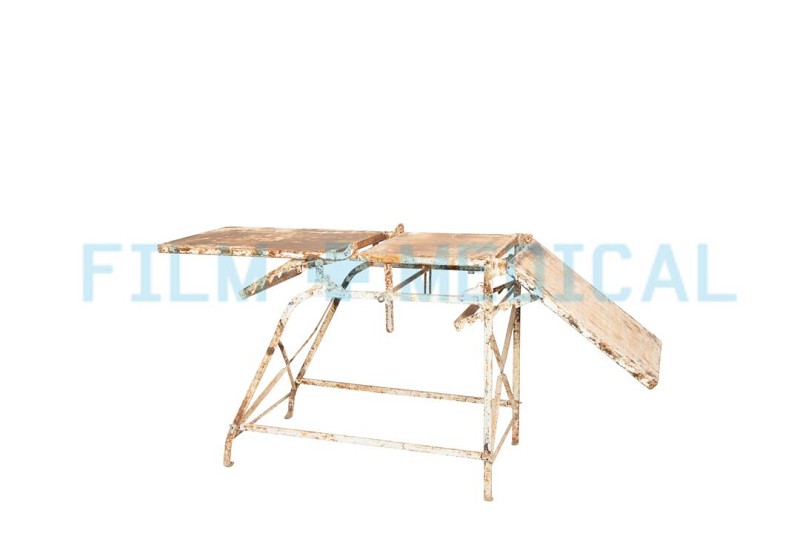 Examination Table Metal Worn Finish